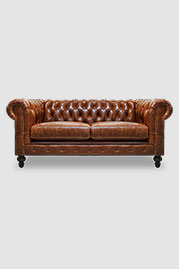 75 Higgins sofa in Ohio Cognac brown leather