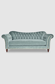 Watson sofa in Cannes Silver Sage velvet fabric
