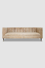 86 Harley sofa in Burnham Beige leather with tight seat