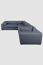 Chad sectional in Action Denim stain-proof fabric