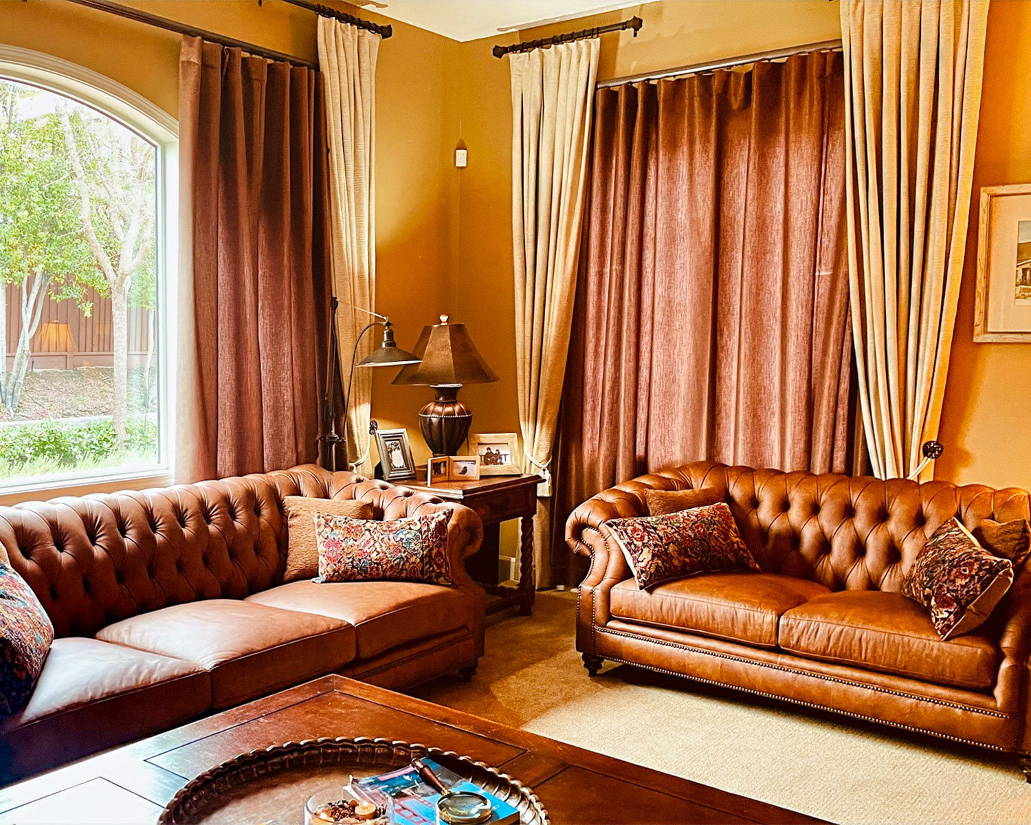 Cecil sofas in Run Wyld Gentle Fawn leather