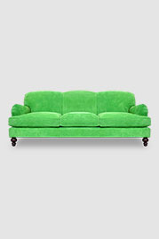 92 Basel English roll arm sofa in green Cow Suede 22536