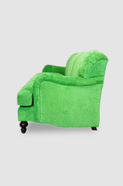 92 Basel English roll arm sofa in green Cow Suede 22536