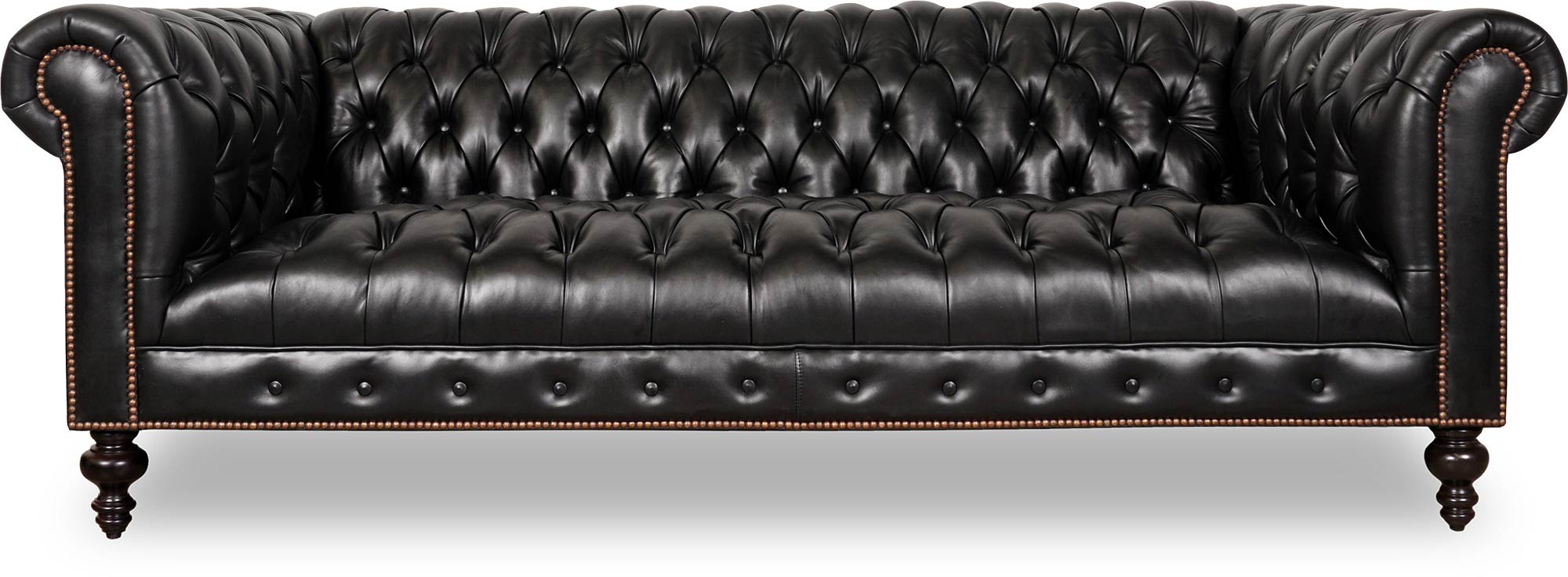 black leather chesterfield sectional sofa