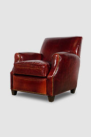 Howdy armchair in Brompton Walnut leather