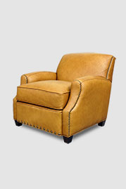 Howdy extended width armchair in Run Wyld Dream Ride performance leather