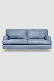 80 Blythe sofa in St. Croix Lagoon blue leather