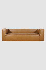 98 Johnny sofa in No Regrets performance leather with reversed seams