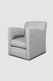 Pegeen swivel chair in Carlisle Alloy gray performance buclee