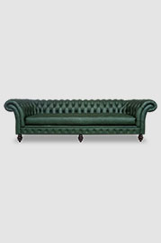 114 Lucille sofa in Cheyenne Fresh Cut green performance leather