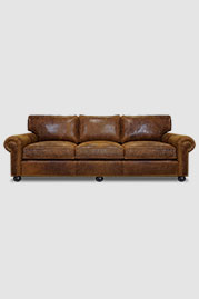 112 Lou sofa in Burnham Sycamore brown leather