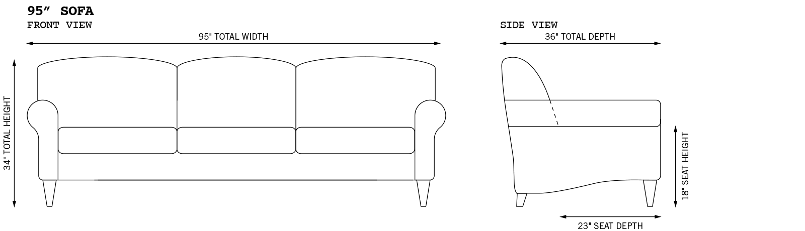 Bunny Tight-Back Sofa | ROGER + CHRIS