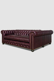 Janus dual-sided Chestserfield in Florence Vino Rosso red leather