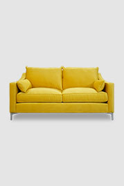 72 Scottie loveseat in Thompson Sunflower yellow velvet