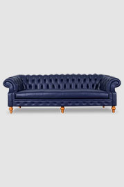 102 Cecil sofa in Angelina Deep Blue 6110 leather