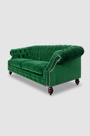 Cecil sofa in Como Emerald green velvet