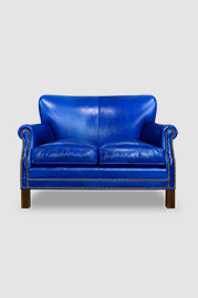 48 Jenkins love seat in Mont Blanc Baltic blue leather