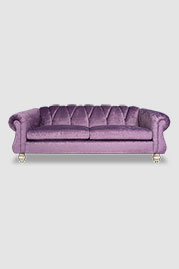 Alejandro tufted sofa in Grammercy Petunia purple velvet