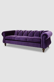 Alejandro tufted sofa in Como Deep Purple velvet