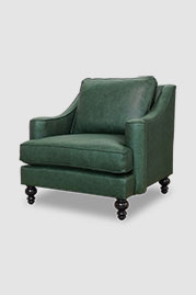 Bridget armchair in Cheyenne Fresh Cut green performance leather