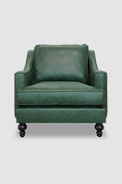 Bridget armchair in Cheyenne Fresh Cut green performance leather