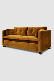 Greta Turkish sofa in Como Cognac velvet