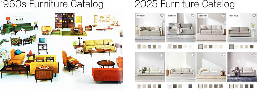 Change in colors of furniture