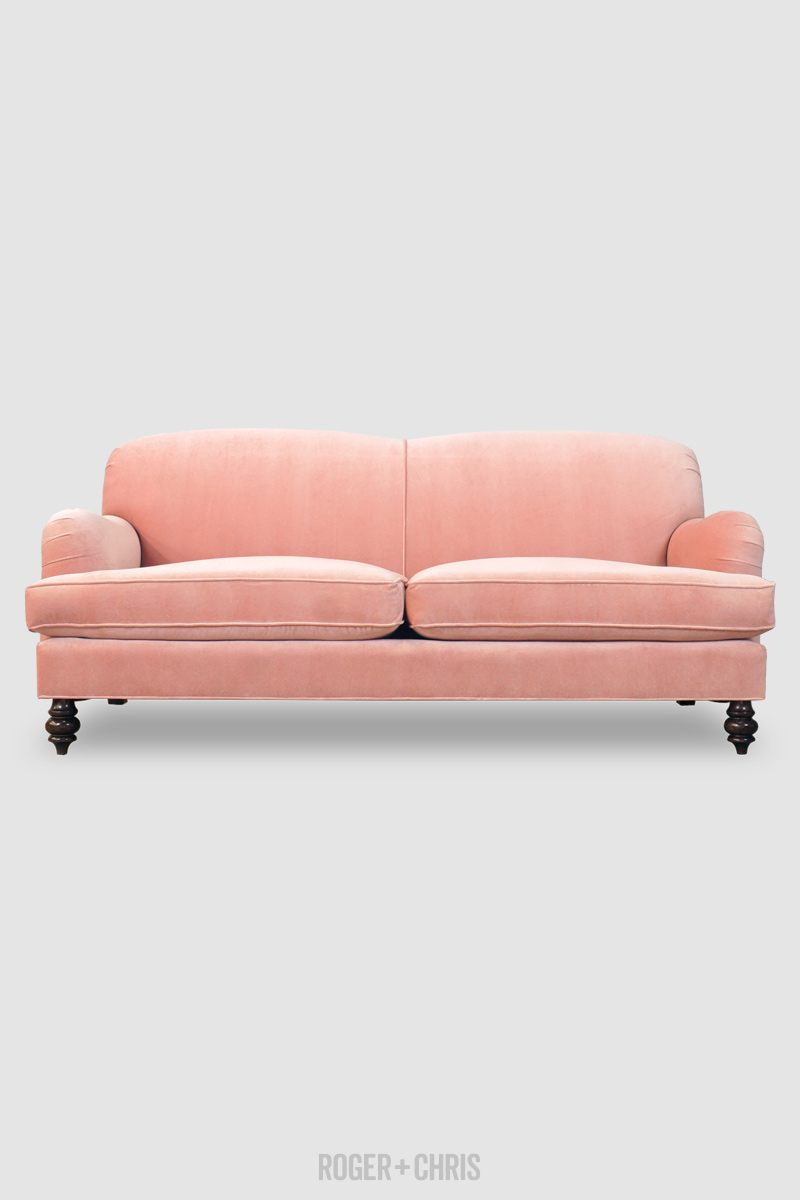 Rose deals pink couch