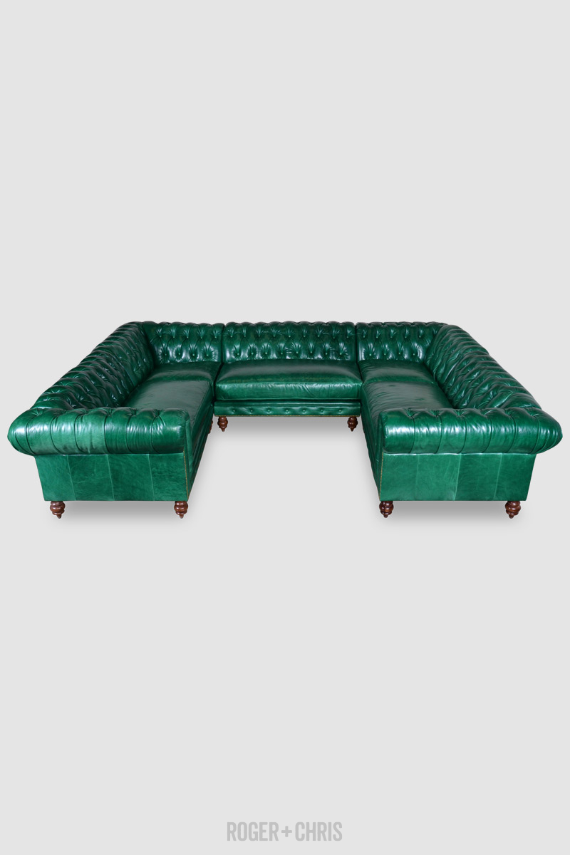 Chesterfield sofa store emerald green