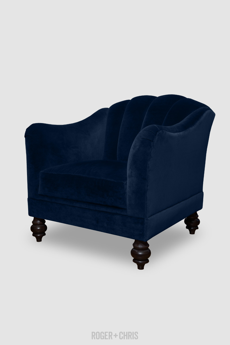 Indigo blue 2025 accent chair