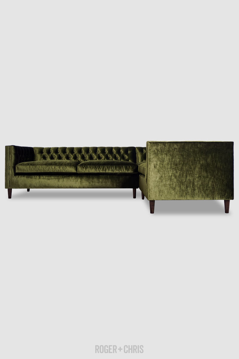 Mid-Century Modern Diamond-Tufted Tuxedo Sofas, Armchairs, Sectionals | Dot