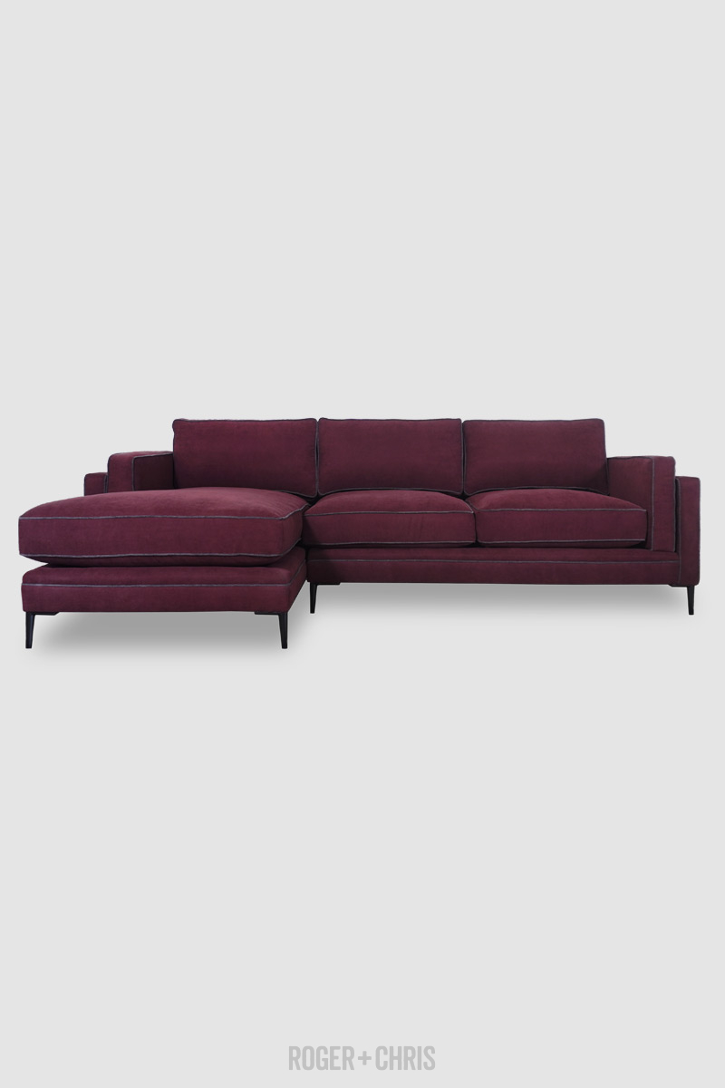 Coach Block Cushion Modern Sofa